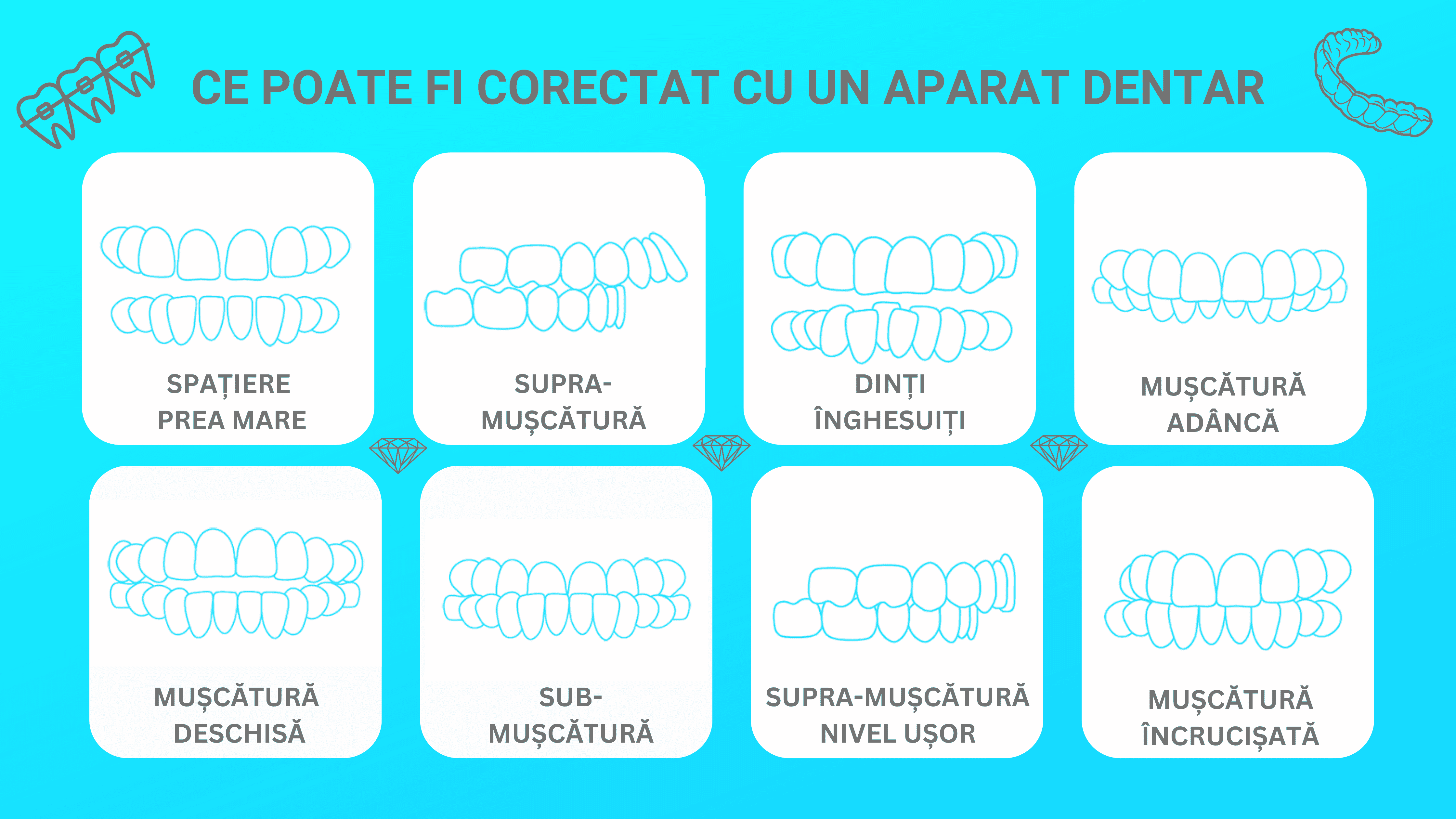 tipuri de muscaturi aparat dentar